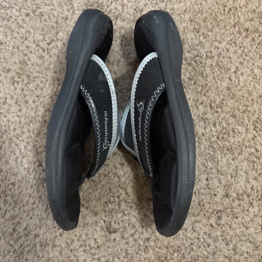 Active Stride Flip Flop Sandals Cushioned Black Men's Medium 8 9 Comfort